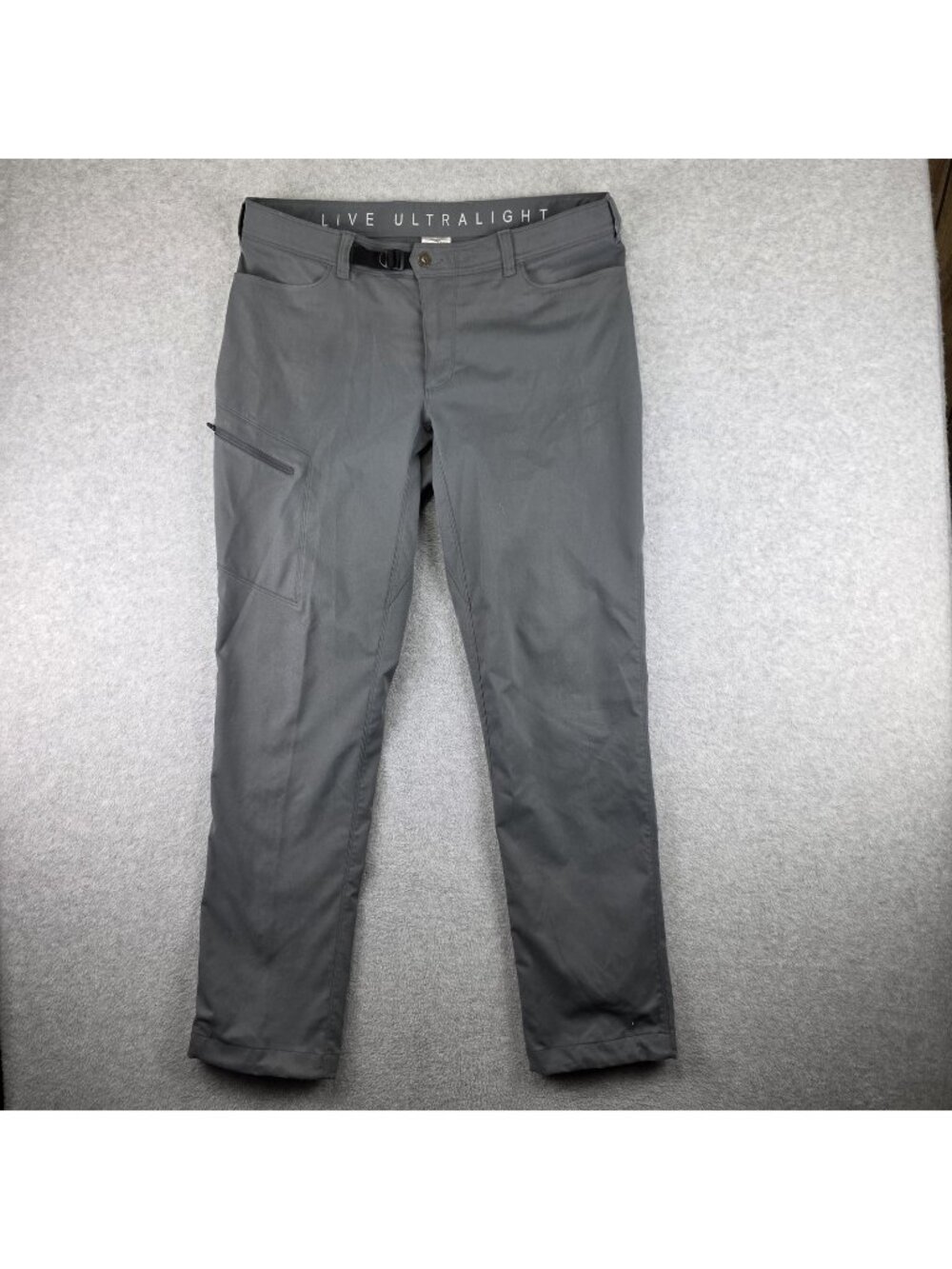 Outdoor Vitals Satu Pants Mens 36x34 Charcoal Slim Taper Live Ultralight
